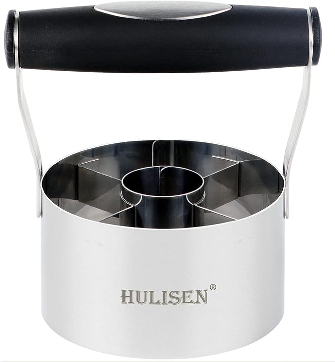 HULISEN 3.5 in Donut Cutter & Biscuit Cutter Set with hole, Stainless Steel | Set of 2, Ergonomic Rubber Handle, Dishwasher Safe, Baking Beginner Friendly, Gift-Ready Packaging