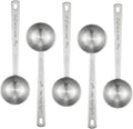 Timoo 5 Pcs Coffee Scoop 2 Tablespoon Scoop Stainless Steel Tablespoon Measuring Spoon Long Handle for Powder Ground Coffee Tea Sugar