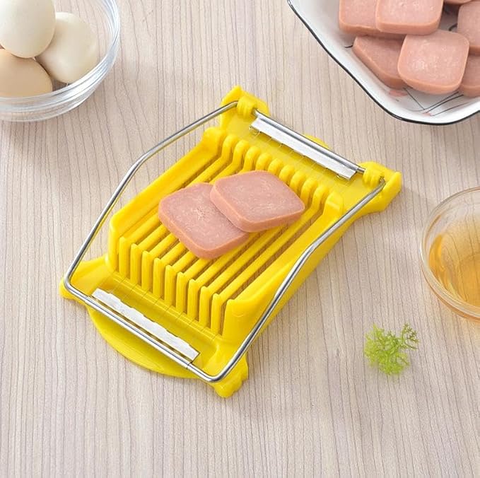 Luncheon Meat Spam Slicer,Egg Cutter,Multi-Purpose Kitchen Tool for,Bananas, Avocados,Vegetables Dishwasher Safe, Rust-Resistant Food Prep Accessories (Only Suits Soft Cheese,No Bony Foods)