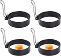 Egg Ring, 4 PCS Round Pancake Mold, Stainless Steel | Professional Pancake Mold, Egg Cooker Rings for Cooking, Non Stick Round Egg Ring Mold for Fried Egg Pancakes Sandwiches