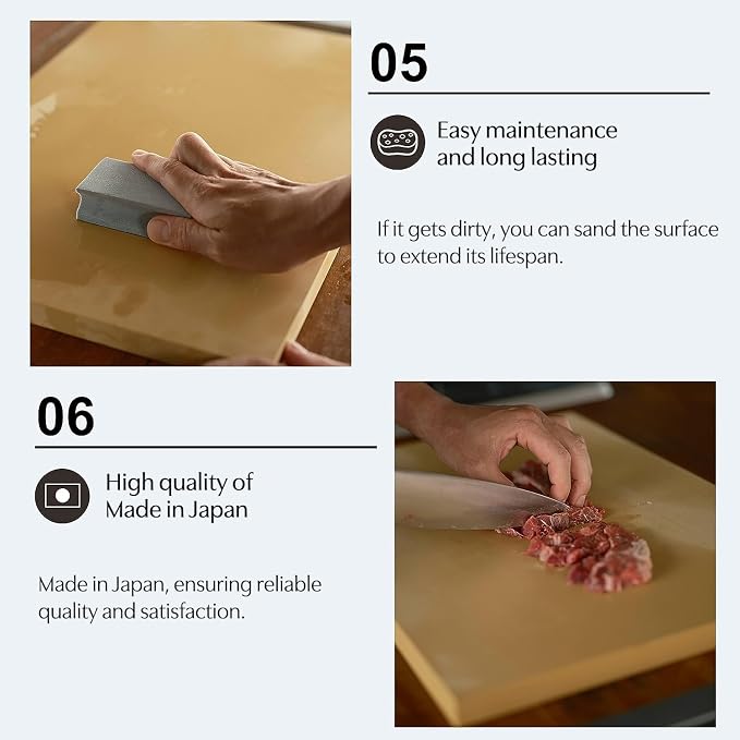 Asahi Cookin Cut Rubber Cutting Board, NE05102, Home Use, Made in Japan L 15.7 x 9.1 x 0.5 inches (40cm x 23cm x 1.3cm)