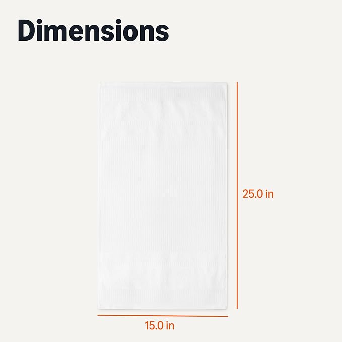 Amazon Basics Organic Cotton Waffle Weave Kitchen Dish Towels, Ultra Absorbent, Quick Drying, Lint-Free, 15 x 25 inches, 6-Pack