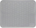 Large Silicone Dish Drying Mat for Kitchen Counter or Under Sink, 16" x 12" Large, Waterproof Pet Feeding Mat, Water Bowls, Under Drying Racks for Dishes, Coffee Bars, Bar Mats (Slate Grey)…