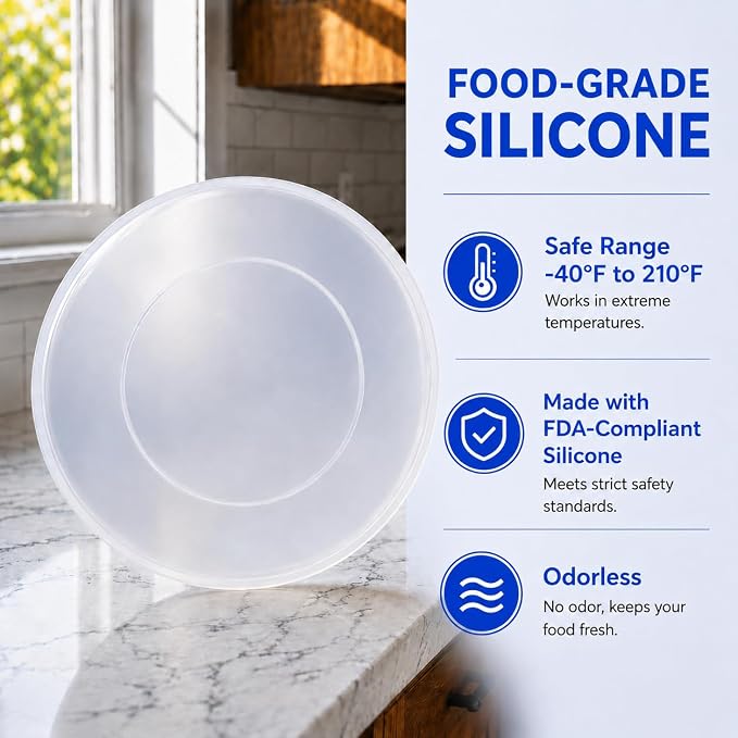 Silicone Lid for Select Instant Pot 3 Quart Models,Airtight for FoodStorage | Reusable, Translucent Inner Pot Cover. Microwave, Freezer & Dishwasher Safe for easy food storage.