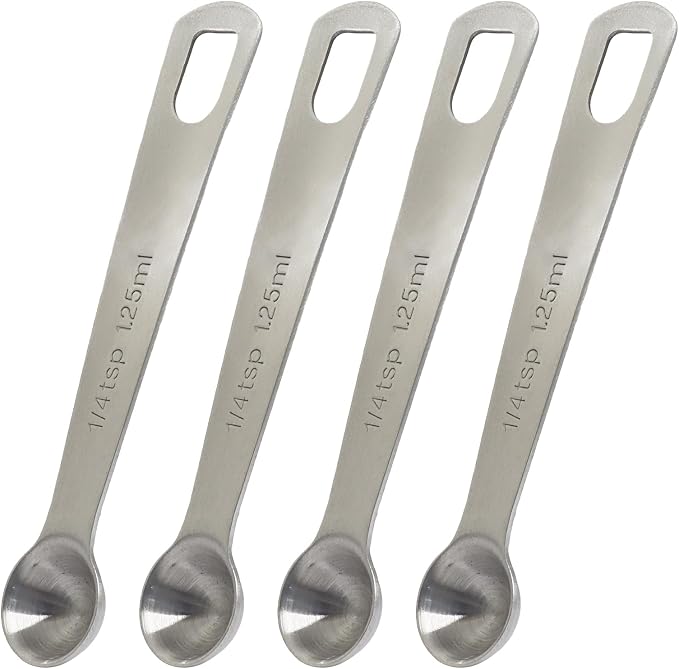 1/12 Tbsp (1/4 Tsp | 1.25 Ml) Measuring Spoons | Stainless Steel, For Coffee Powder, For Grains, For Loose Tea