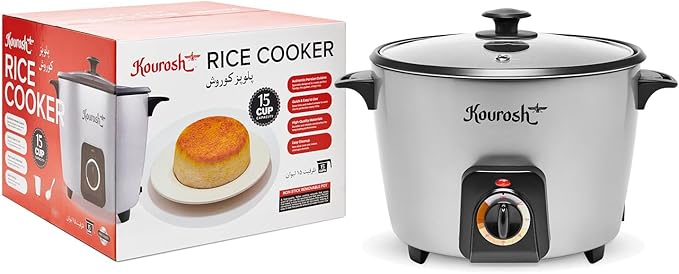 YEDI KOUROSH Persian Rice Cooker 15 Cup Tahdig Maker
