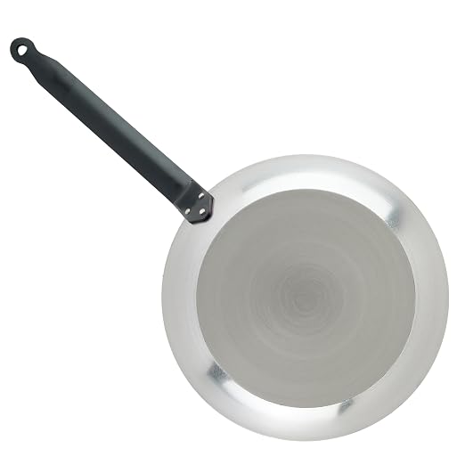 Winco 10 3/8" Carbon Steel Fry Pan French | Heavy-duty, Great for Sauteing, Searing and Frying