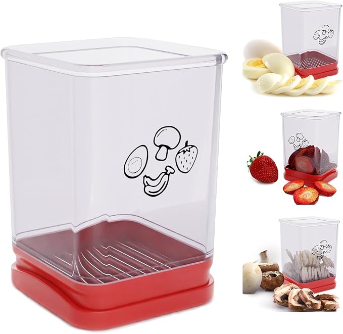 Fruit Slicer Cup, Speed Cutter for Strawberry Banana Grape Boiled Egg,1PCS | Stainless Steel Vegetable Cutting Tool Portable Slicing Kitchen Gadget