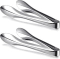 2 Pack Polished Stainless Steel Serving Tongs 9 Inch Metal Food Silver Tong for Buffet Salad BBQ Grilling Heavy Duty Kitchen Utensils for Cooking Catering Wedding Party