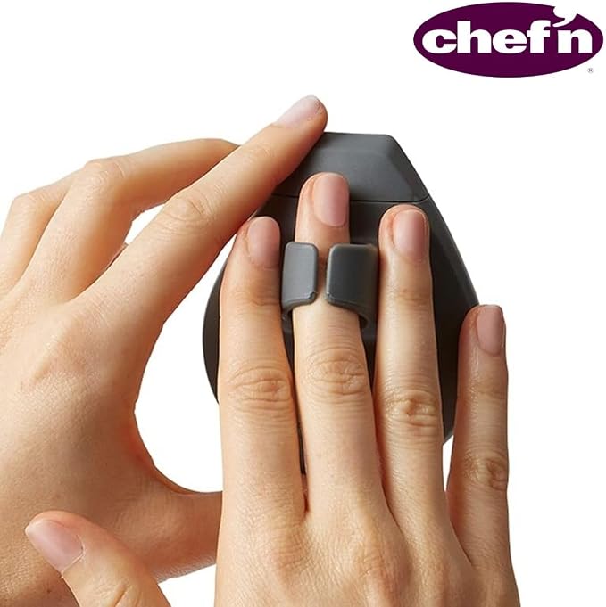 Chef'n PalmBrush Vegetable Brush, 3.5" x 3" x 1.5", Marble Gray