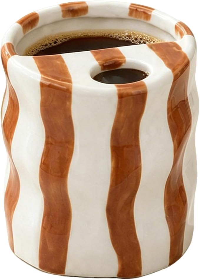 Espresso Cups Ceramic Coffee Mug Series European Striped Dot Coffee Cup And Saucer Mug Cake Plate Afternoon Tea Set Tea Cup And Saucer (Orange 2)