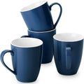 BTaT- Porcelain Coffee Mugs Set, 16 Ounces, 4 Pack, Black Ceramic Coffee Mugs with Handle, Restaurant Cups for Mocha, Tea, Cappuccino, Cocoa, Cereal, Mug Gift Set, Dishwasher Safe