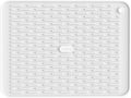 ME.FAN Silicone Dish Drying Mat for Kitchen Counter, Dish Drying Pad for Sink, Refrigerator or Drawer, Countertop Protection Pad M - 16''×12'' - White