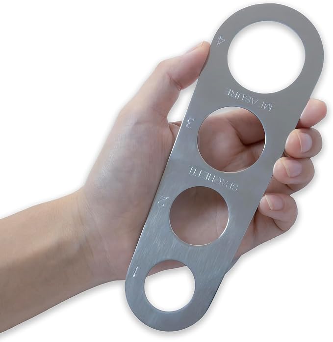 Stainless Steel Spaghetti Measurer Tool Quick Pasta Measuring Tool for Kitchen Cooking Tool (Silver, 2pcs)