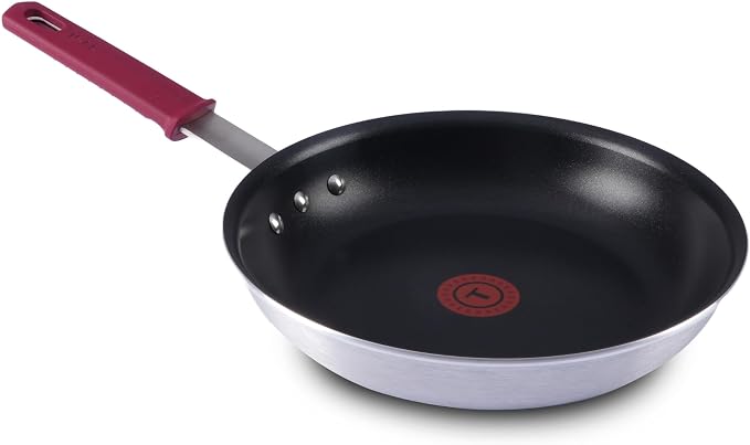 T-Fal Professional VX3 Brushed Nonstick Fry Pan with Stainless Steel Handle 10 Inch, Oven Broiler Safe 400F, Cookware, Pots and Pans, Frying Pan, Restaurant Grade, Certified by the NSF and CBA, Black