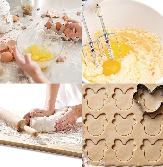 MrCookie Girl Mouse Cookie Cutters Set,5pc Thickened Stainless Steel.