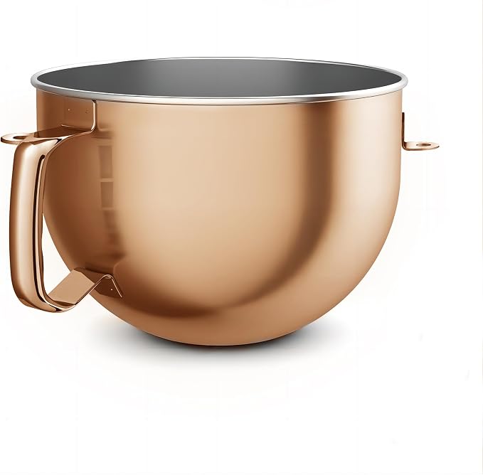 Copper Color 6 Qt Stainless Steel Mixer Bowl for Kitchenaid Bowl-Lift Mixer | 18/8 Stainless Steel, Heavy Duty, Dishwasher Safe, Mixing Bowl for Kitchenaid KP26, KL26, KT26