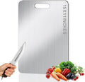 Titanium Cutting Board for Kitchen, Metal Non Stick Chopping Board | Upgrade Double Sided Food-Grade Titanium Board for Meat Cheese Vegetable 15.4*11 Inch