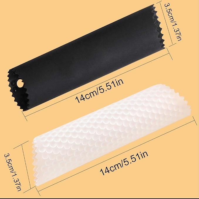 2 Set Silicone Garlic Peeler Easy Roller Tube Useful Garlic Odorfree Kitchen Tool (Black,Clear)