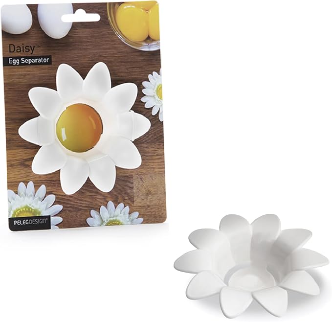 Peleg Design Daisy Plastic Egg Separator, Egg White Yolk Divider Kitchen Gadgets Baking Tools Egg Extractor, Cute Flower Design