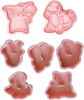 Plastic Cookie Cutter Stamps Set, 8 Pieces for Kids Baking | Colorful plastic stamps help children cut and emboss cookies, fondant and DIY baking treats.