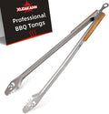 XUDAKAIXIN Fire Pit Tongs 32-inch Super Long for Loading Wood,BBQ with Extended Luxurious Acacia Handle for Fire Pits, Fire Rings,Campfires, and Fireplaces, Outdoor or Indoor ﻿