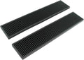 17.5x3.5 inches Long PVC Bar Rail Mat Non-Slip Serving Spill Mat (Pack of 2)