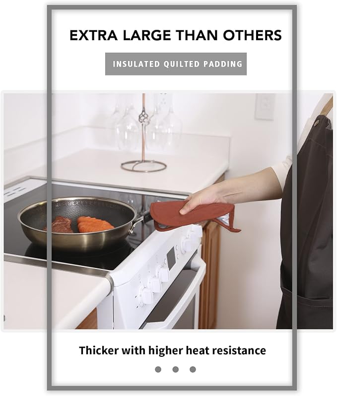 Joyhalo 4 Pack Pot Holders for Kitchen Clearance | Cotton Oven Holder with Great Heat Resistance, Potholders Sets for Kitchen, Countertops, Hot Pots and Pans, Spice