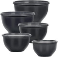 Greentainer Plastic Mixing Bowls with Lids Set for Kitchen, 5 Set Nesting Bowls for Mixing, Baking, Prepping, Cooking and Serving Food, Mixing Bowls Dishwasher, Microwave Safe