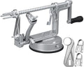 Apple Peeler Corer, Long lasting Chrome Cast Magnesium Alloy Apple Peeler Slicer Corer with Stainless Steel Blades and Powerful Suction Base for Apples and Potato(Grey)