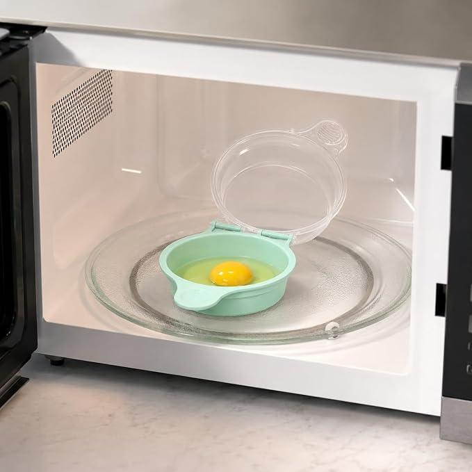Microwave Egg Cooker for Sandwiches & Omelets – BPA-Free Microwave Egg Poacher, Fried Egg Maker, Omelet Maker, & Scrambled Egg Cooker – Cooks 2-3 eggs in less then 2 minutes Breakfast Maker by Dependable Industries Inc. Essentials
