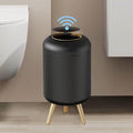 URALFA Motion Sensor Trash Can Bathroom, 3 Gal Automatic Trash Can with Lid | Touchless Sensor Garbage Can with Removable Legs, Smart Waterproof Trash Bin for Bedroom, Office, Restroom, Black and Gold