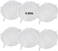 Silicone Stretch Lids, 6 Pcs, 4.53in | Reusable and Durable, Silicone Container Covers, Food Storage, Expandable Bowl Covers, Dishwasher & Freezer Safe