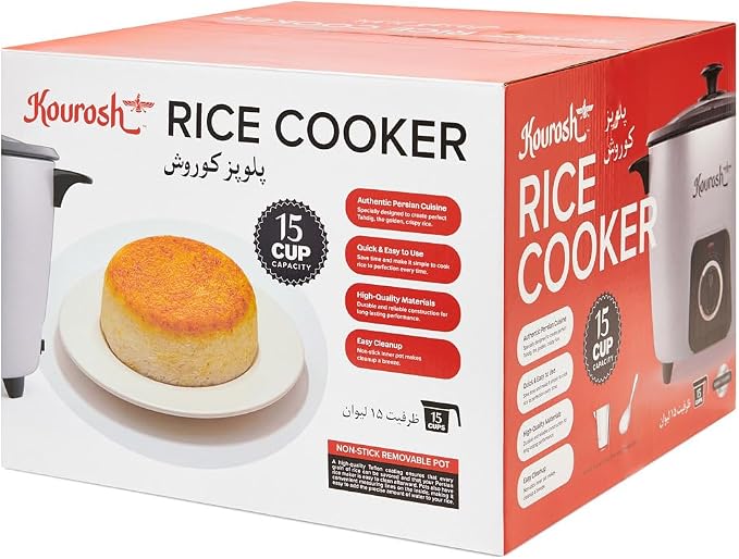 YEDI KOUROSH Persian Rice Cooker 15 Cup Tahdig Maker