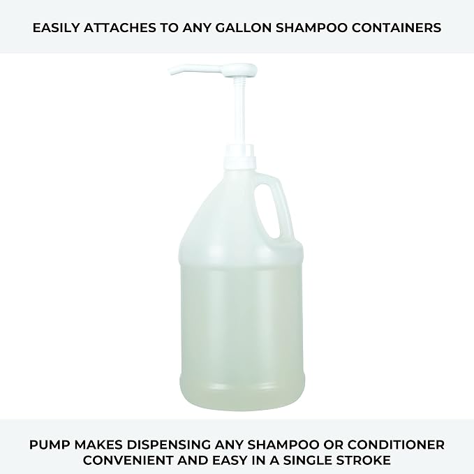 Ginger Lily Farms Premium Gallon Pump, Dispenses One Ounce Per Pump, Fits Most Standard Gallon Bottles and Containers (Pack of 4)
