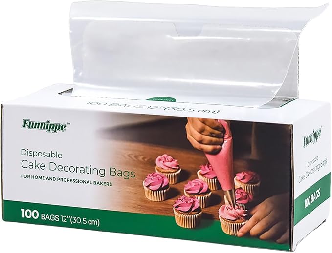 Disposable Piping Bags, 12 Inch Cake Decorating Bags, Anti-Burst Pastry Bags for Cakes and Cookies, Pack of 100