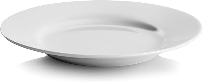 10 Strawberry Street 6" Catering Round Appetizer Plate, Set of 12,White