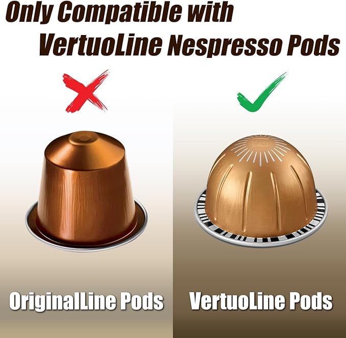 Deco Brothers Tempered Glass Vertuo Pod Holder, Fits 30 Large/60 Small Pods | Compatible with Nespresso Capsule, Black