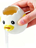 Ceramic Egg Filter Splitter, Funny Vomiting Chick Yolk White Separator | Multi-Purpose Baking Assistant Tool, Microwave & Dishwasher Safe, Hand-Painted Kitchen Gadget, Gift for Home Bakers