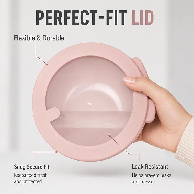 Pera Mixing Bowls with Lids, 8-Piece Airtight Leak-Proof Nesting BPA-Free Prep Bowl Set for Kitchen & Food Storage, Large 4200ml Capacity, Microwave & Dishwasher Safe