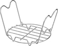 Steamer Rack Trivet for Instant Pot 6 Qt & 8 Qt with Handle, 7.7 in | 304 Stainless Steel Steam Rack with Foldable Long Handles for Pressure Cooker, Steaming, Cooking, Dishwasher Safe