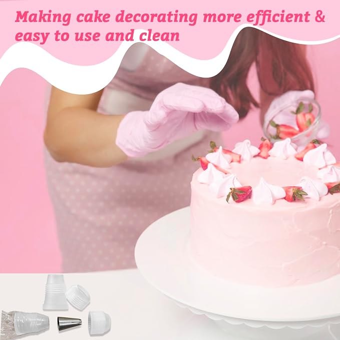 10 Pack Piping Bag Couplers for Icing Nozzles, Small Couplers for Piping Bags, Transparent