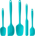 Silicone Spatula Set,5 Piece Food Grade Rubber Spatulas,Mint Green | Spatulas Silicone Heat Resistant for Baking,Cooking,and Mixing High Heat Resistant Non Stick Dishwasher Safe BPA-Free