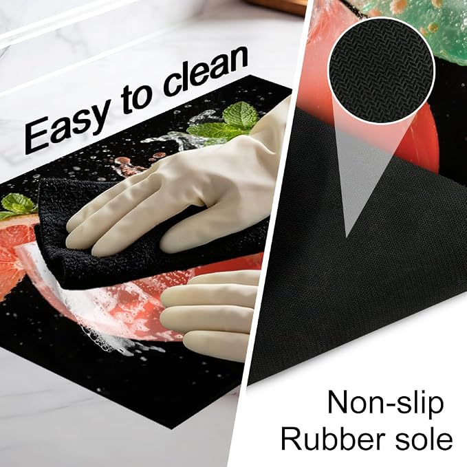 Cocktail Bar Stove Top Cover for Electric Stove, 28x20 In Mat | Heat-resistant non-slip mat holds hot cookware; glass cooktop protector, dish drying; colorful drinks summer kitchen decor