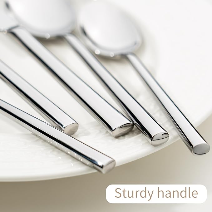 Alata Potter 20-Piece Forged Silverware Set Stainless Steel Flatware Set Cutlery Set,Service for 4,Mirror Finish,Dishwasher Safe