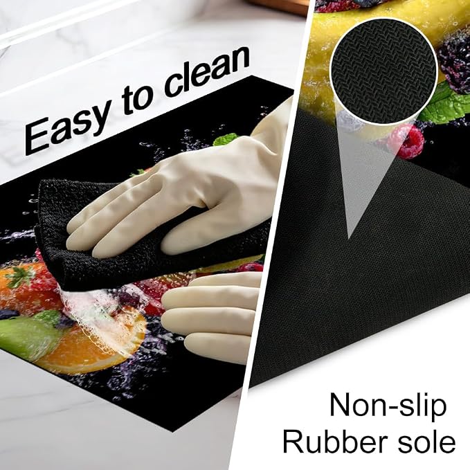 Mixed Fruit Splash Stove Top Cover 28.35x20.47in Colorful Kitchen | Mixed fruit splash stove top cover 28.35x20.47 in; colorful kitchen cooktop mat dishwasher safe machine washable year-round