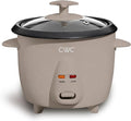 COOK WITH COLOR 6 Cup Rice Cooker 300W - Effortless Cooking and Perfectly, Cooks 3 Cups of Raw Rice for 6 Cups of Cooked Rice, Warm Grey