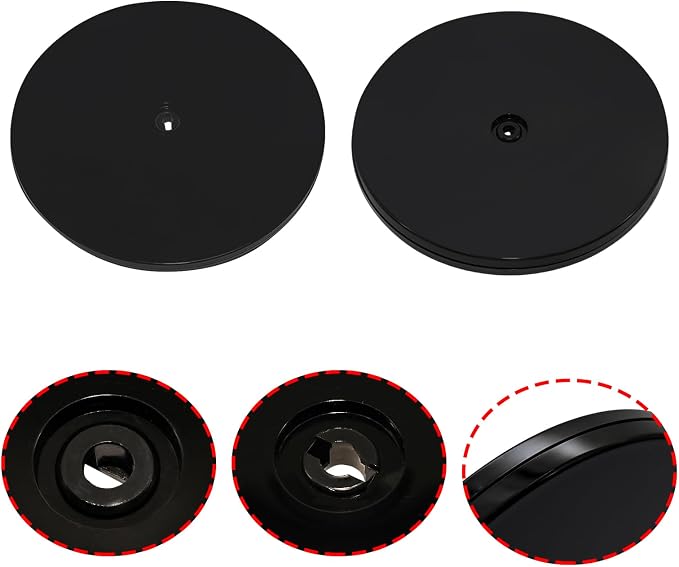 1Pcs Black Acrylic Lazy Susan 9 Inch Turntable Organizer Bearings | Mini Lazy Susan, Small Lazy Susan Turntable, 360° Rotating Swivel Plate for Spice Rack, Cosmetic, Cake, Pantry, DIY Display