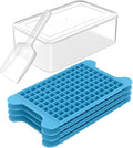 Mini Ice Cube Tray for Freezer: FDDBI Small Ice Trays for Freezer with Bin - 117×4PCS Easy Release Nugget Ice Tray - Crushed Ice Tray with Container