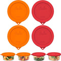 SOPHICO 4 Cup Silicone Lids Replacement for Pyrex & Anchor Hocking 7201-PC | Food Grade Silicone, Leakproof、Airtight Lids, Dishwasher Microwave Safe